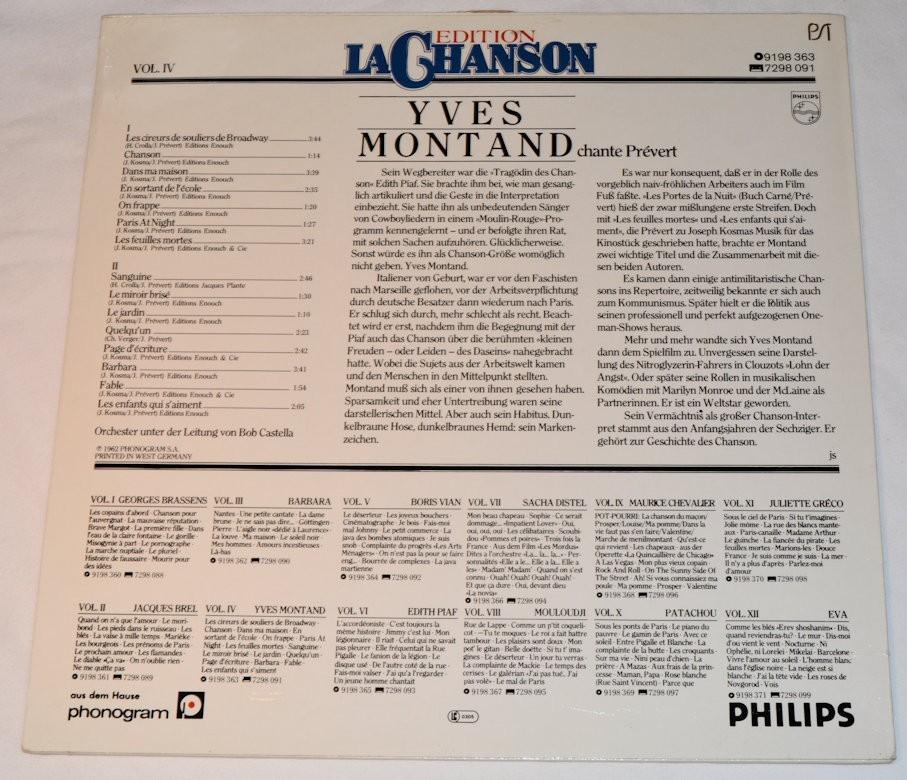 Montand, Yves - La Chanson