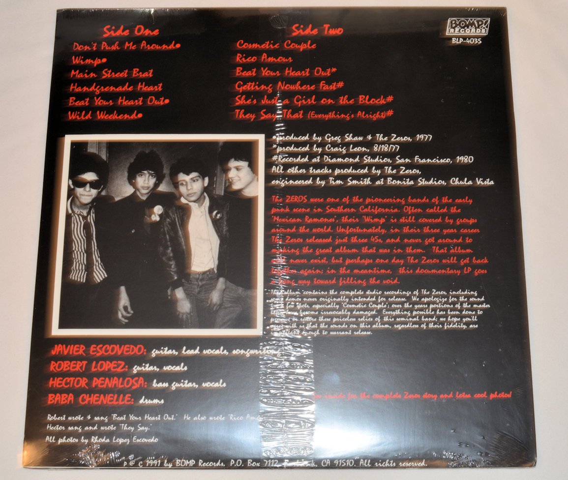 Zeros, The - Don't Push Me Around – Joe's Albums